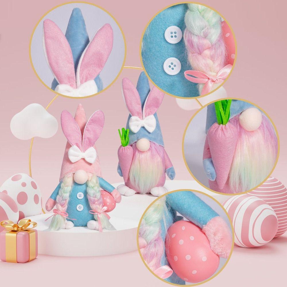 Easter Party Faceless Gnome Plush Material Easter Bunny Party Favors Plush Doll  Easter Gifts