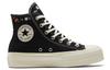 Chuck Taylor All Star Wmns Converse Lift Platform High 'Embroidered Floral - Black' Women's A01592C