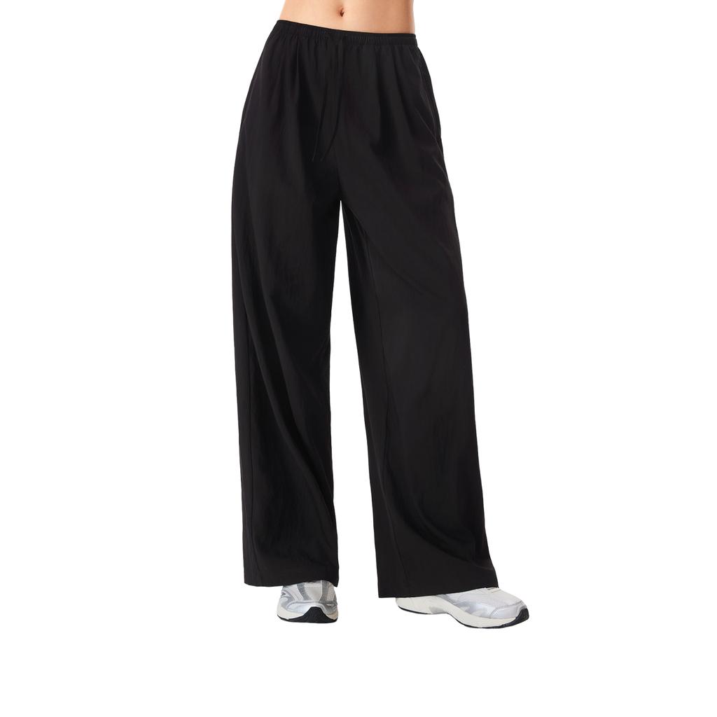 Li Ning Fitness Series Logo Stitching Sports Leisure Long Pants Women Bottoms AYKW414-1