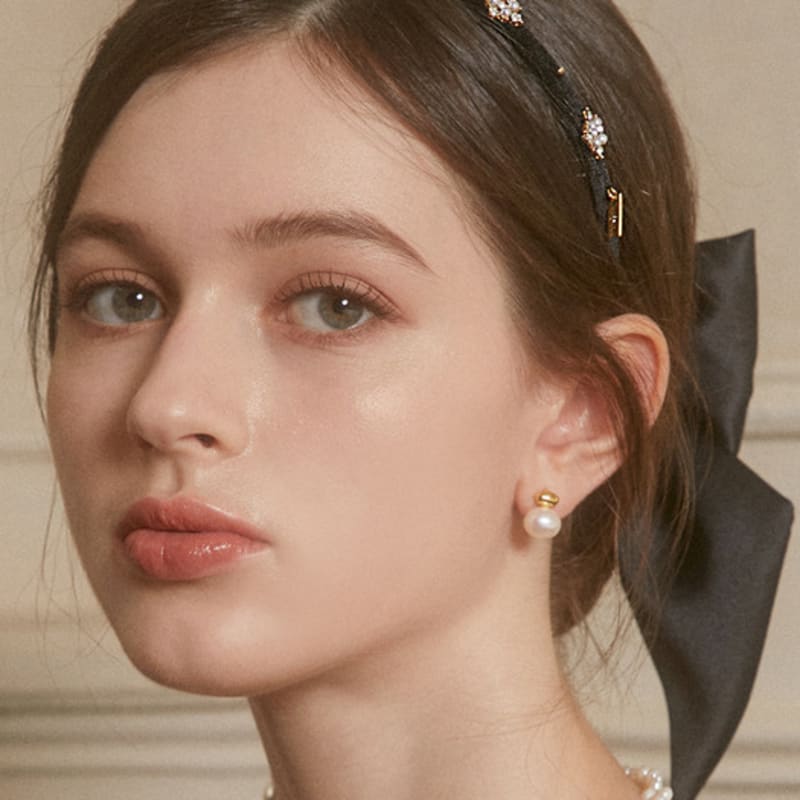 

Жан Поль Кларисс Кристальная бархатная повязка для волос в форме ромба JC035HB black