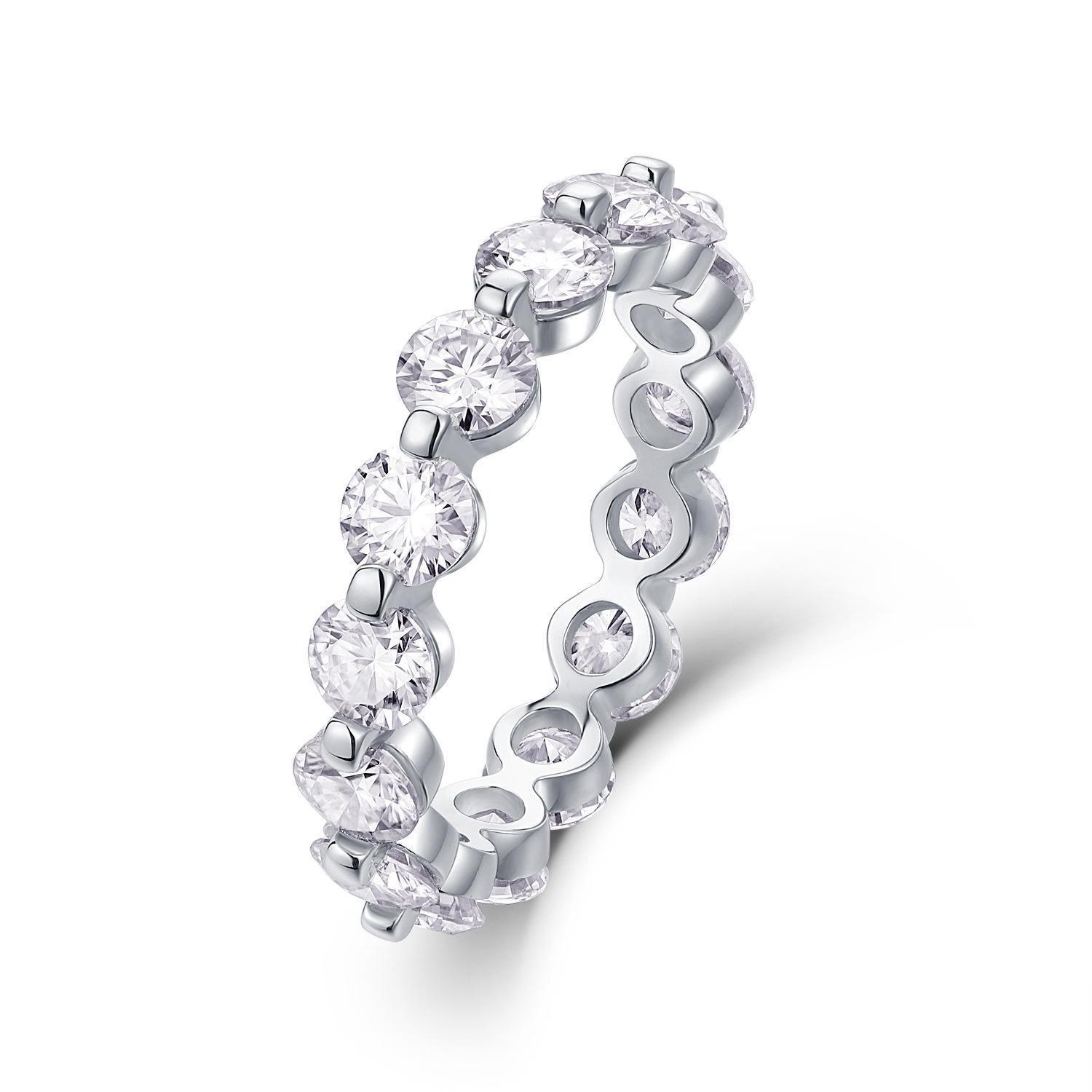 

S925 Silver Ring Moissanite With Closed Ring Beauty 5