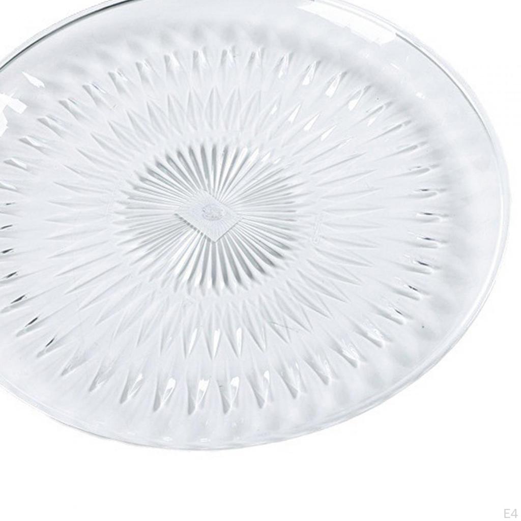 Acrylic Fruit Tray Round Serving Tray, Multi Functional Clear Platter, Dessert