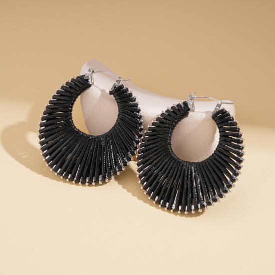 Boho Letnie Kolczyki Plażowe Kolczyki Koła z Sztucznej Skóry Geometryczne Kolczyki Koła dla Kobiet Biżuteria Wakacyjna Akcesoria Świąteczne