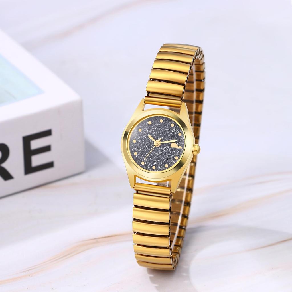 cute waterproof gold analog free stainless steel stylish quartz fashion Day gift Women's watch, display, size, strap, watch, gold, birthday, Mother's