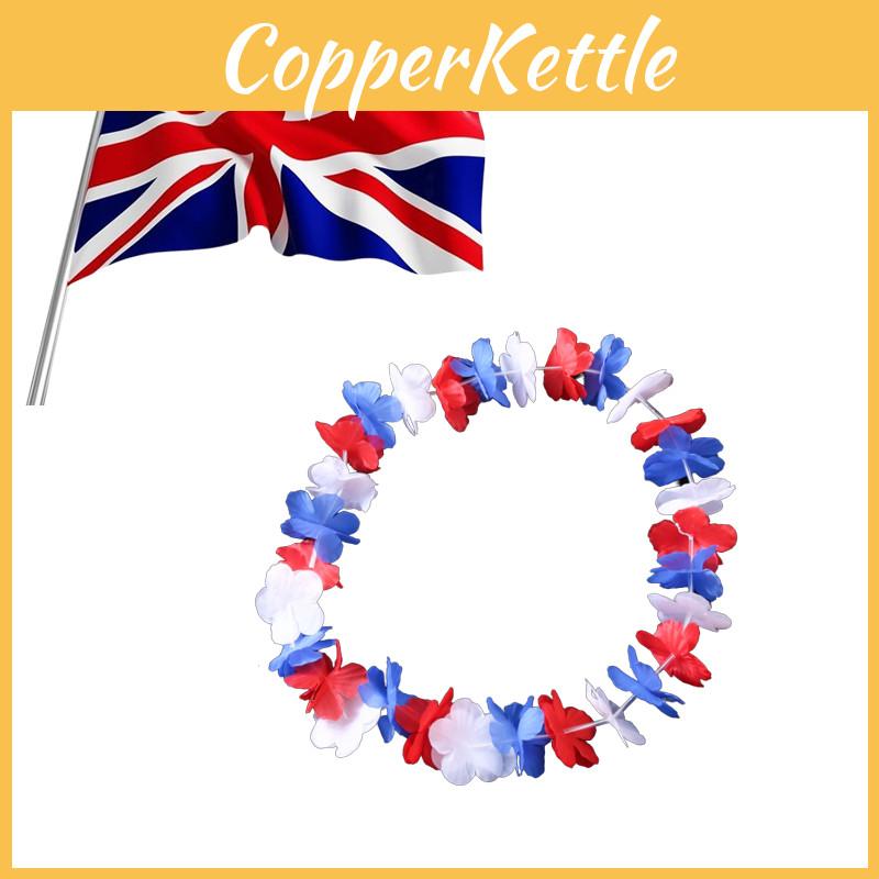 Eye-catching England Flag Wreath With Bright And Colorful Silk Flowers
