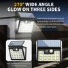 72 LED Outdoor Solar Motion Sensor Wall Lamp Foldable Waterproof 3 Lighting Modes Solar Light for Garden Yard Patio