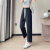 Summer 2033 Women's High Waist Straight Leg Harem Pants - Fashionable, Simple, and Slimming Cropped Fit