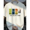 Men's Four Seasons Mindfulness T-Shirt - Live Each Day Suitable for - Wear, Breathable Short Sleeve Round Neck Tee