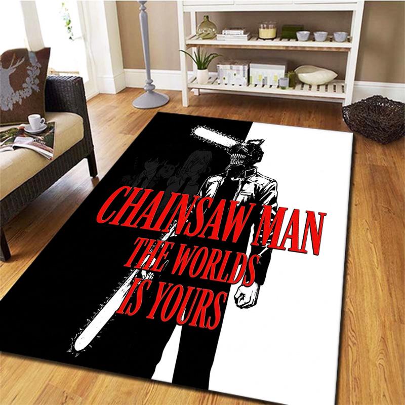 Chainsaw Man Carpet Rug For Living Room Bedroom Home Sofa Decoration Kids Play Nonslip Floor Mat