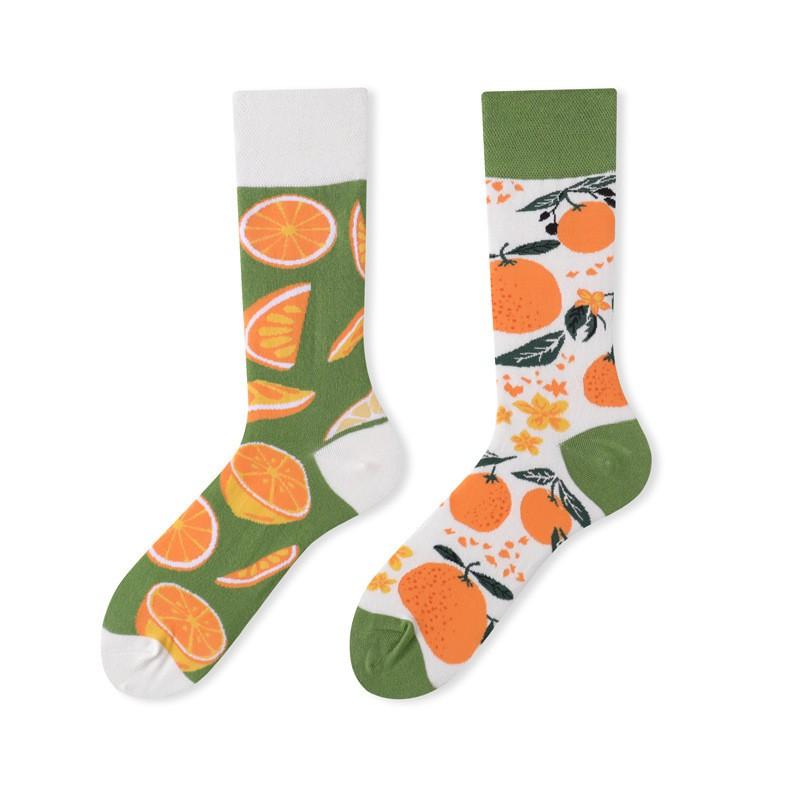 Asymmetric Crew Socks Men Women Cartoon Sports Casual Fashionable Pair
