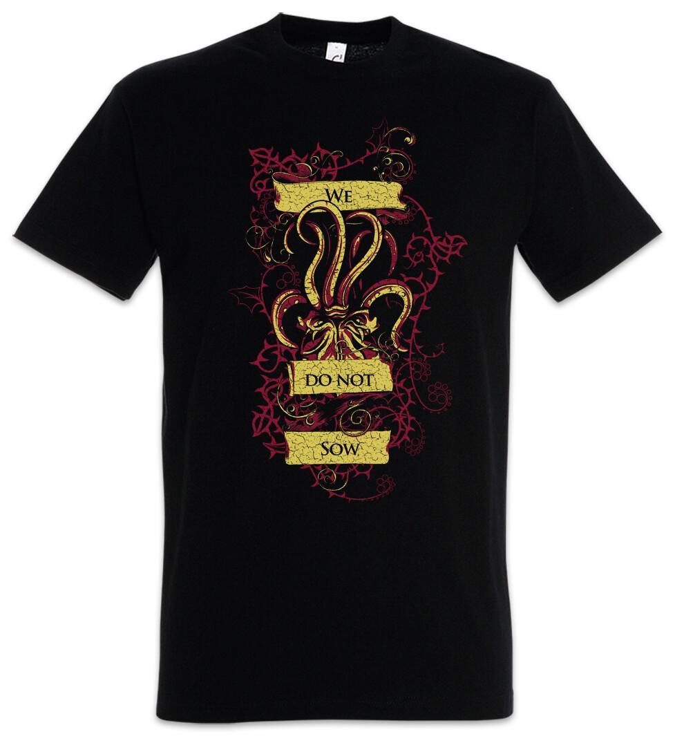 We Do Not Sow T-Shirt Mens Womens Tees Top Game of House Greyjoy Sign Symbol Logo Thrones Flag Banner 3XL