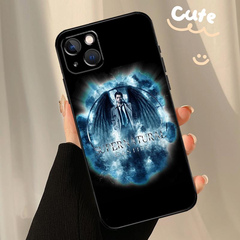 Supernatural Castiel Angel Case For iPhone 13 12 11 14 15 16 Pro Max XR XS X Plus  12 13 Mini Bumper Cover Capa