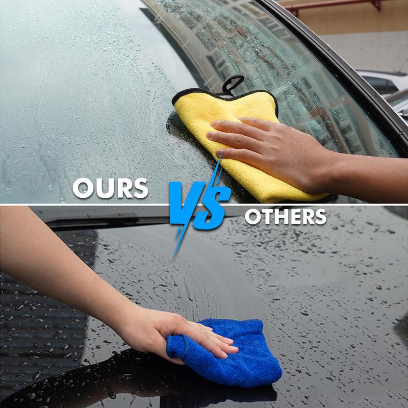 3pcs/set 30*40cm Microfiber Car Cleaning Towels Car Household Window Glass Quick Dry Car Wash Drying Cloth, Car Accessories