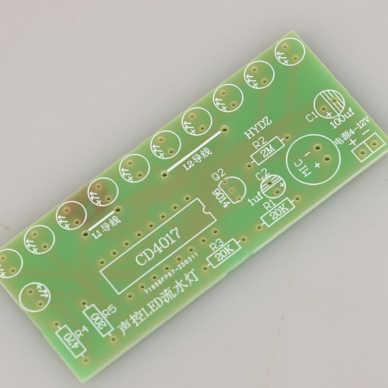 LED světlo na vodu aktivované hlasem Sada CD4017 Modul pro ovládání lucerny DIY Elektronická sada Modul pro výuku fyziky