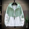 Herren Sommer Hautmäntel Herren Ultraleicht UV Sonnenschutz Große Größe Kapuzen Windbreaker Jacke Herren Gestreifte Freizeit Oberbekleidung