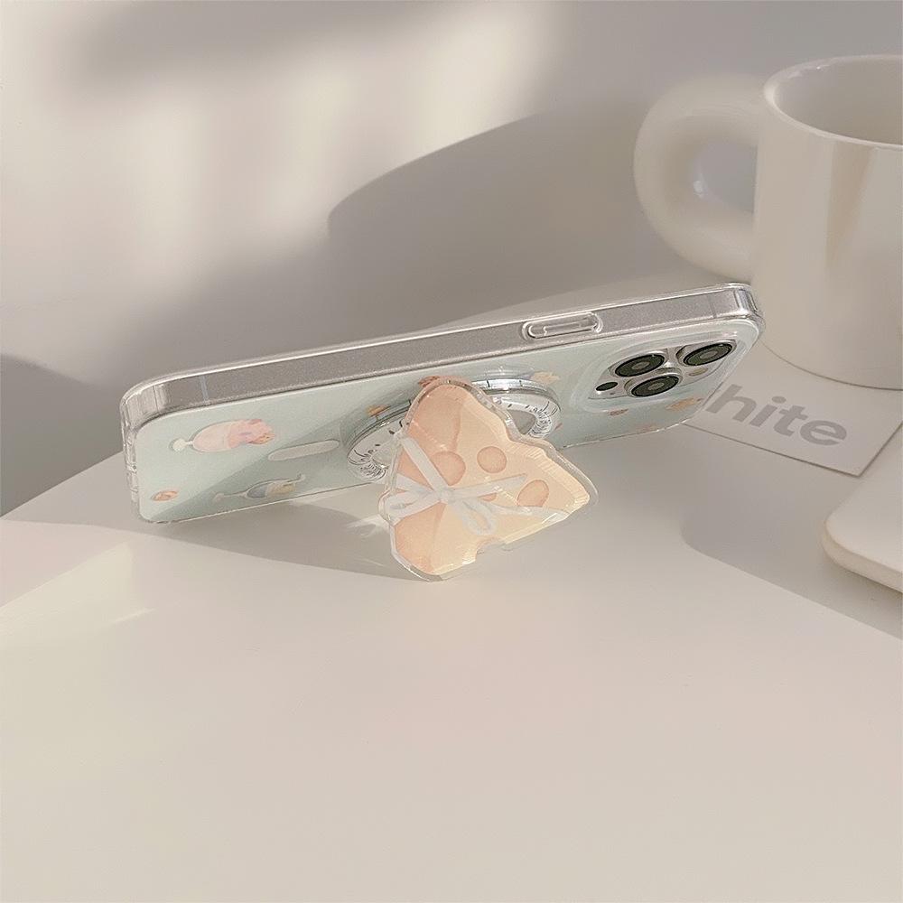 Double Layer Magnetic Iphone15 Suitable for Apple 14 Mobile Phone Case 16pro Max Magnetic Bracket 13pro Cheese 12