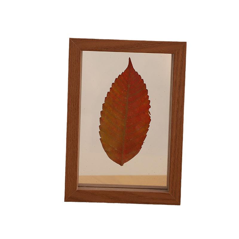 Transparent Double-Sided Glass Photo Frame for Dried Flowers and Leaves