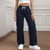 Women's Corduroy Pants Casual Women's Solid Color Corduroy Loose Straight Pants