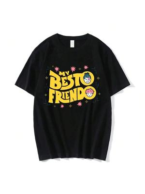 Wounisex Unisex T-Shirt   My Besto Friendo Todo Aoi Novelty 100% Cotton Tee Shirt Anime T-Shirts O Neck Oversized T-Shirt