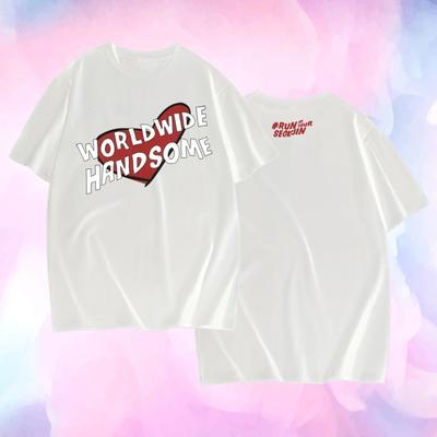 2025 Summer 2025 Concert RUNSEOKJIN with The Same Cotton Round Neck Casual Clothes Loose Short Sleeve T-shirt for Men