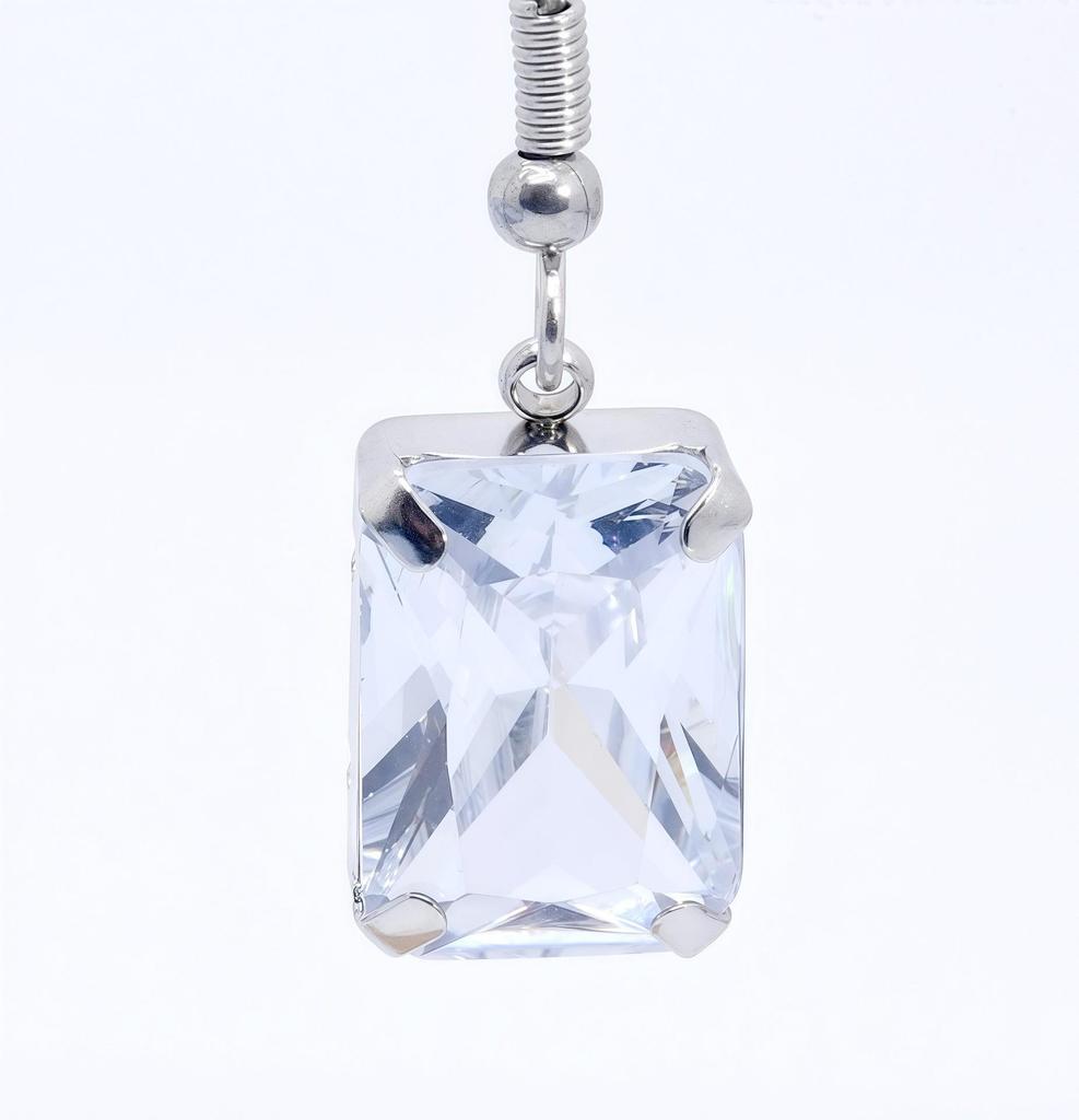 Stainless Steel Water Drop Zircon Earrings - Trendy, Colorful, Hot Selling