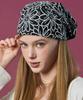 UV Protection Bandana Flower Hair Bandana Handkerchief [BLACK]