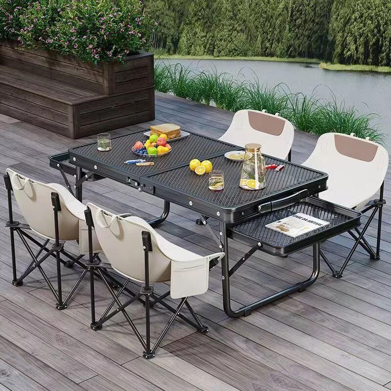 ZISIZ Outdoor Iron Mesh Folding Table
