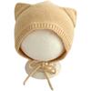 New Cute Autumn Winter Baby Knitted Hat Solid Color Cat Ear Baby Girl Boy Bonnet Infant Toddler Warm Ear Protection Beanie Cap