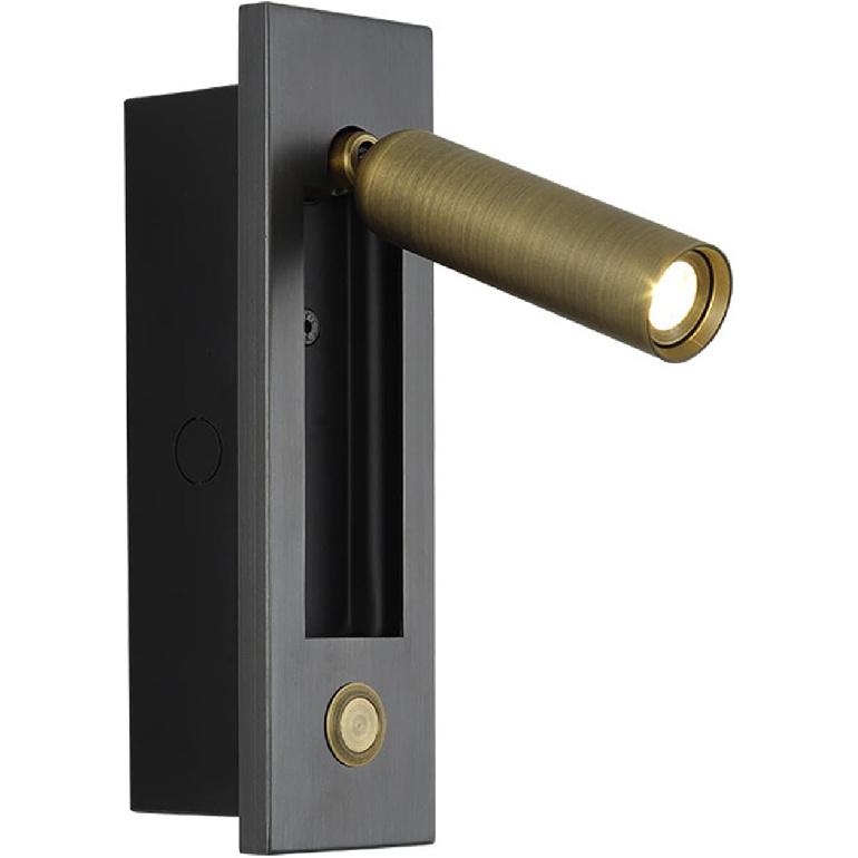 LED Bedroom Lamp Headboard Wall Light Sconce, Bedside Reading Light Recessed Push Switch Wall Lamps, Hotel Bed Side Decorative Wall Sconces