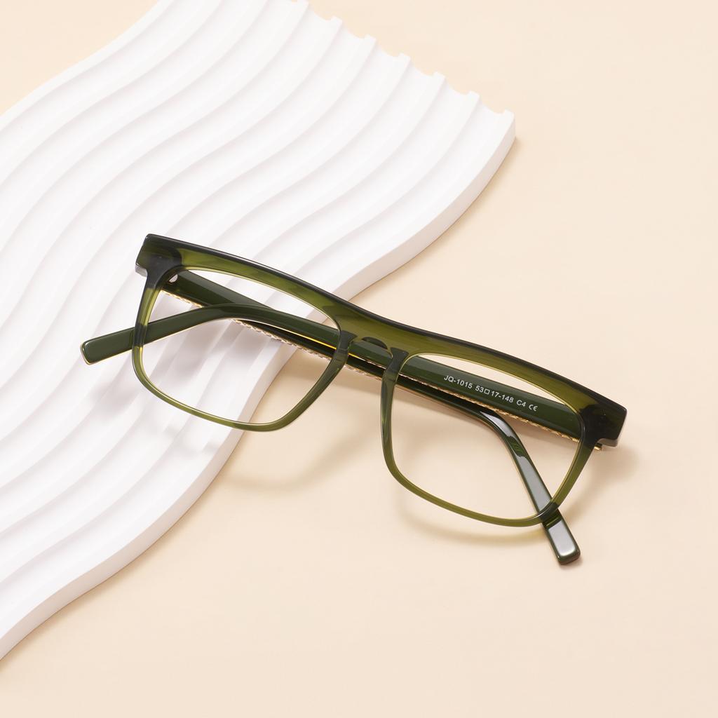 Unisex Retro Square Acetate Frames Trendy Men Rectangle Anti Blue Light Photochromic Optical Eyeglasses for Prescription Lenses