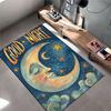 Moon and Stars Good Night Carpet suitable as a non-slip mat for the living room or bedroom sofa