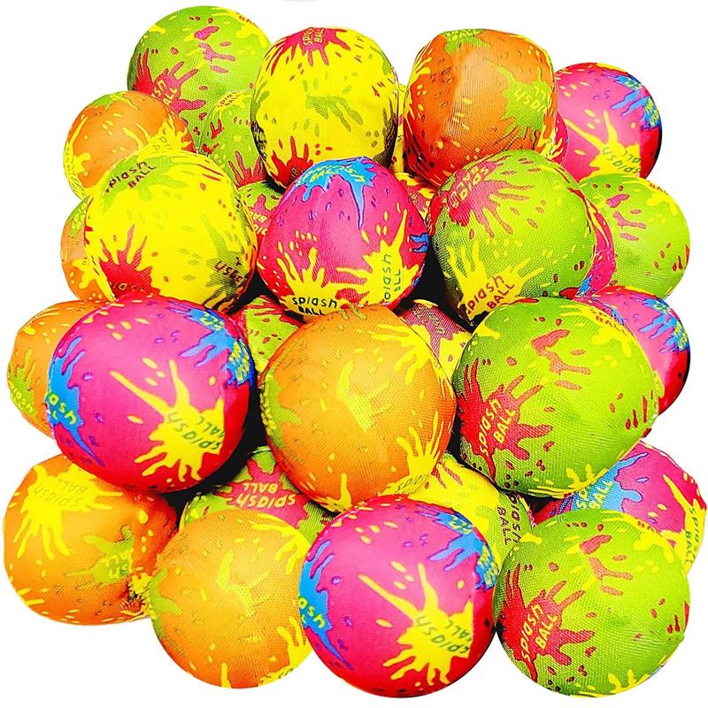 12Pcs Reusable Water Balloons Absorbent Soaker Water Balls for Kids Summer Beach Swimming Pool Party Favors Kids Pool Toys
