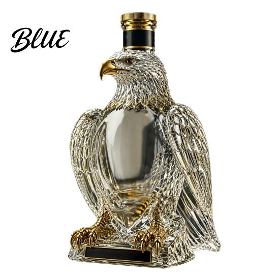 Kolekcjonerska Butelka Whisky Szklany Karafka Orzeł 350ml 250. Rocznica Kształtowa Pomysł na Prezent dla Miłośnika Wina Bourbon Unikalna Dekoracja Baru i Mężczyzn Karafka