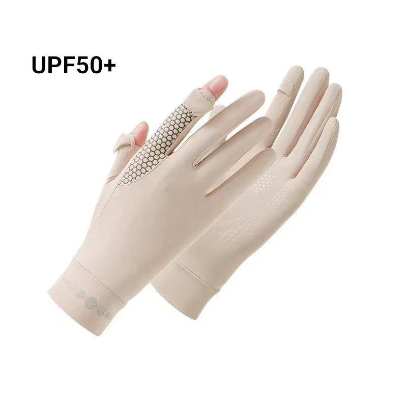 

Summer Ice Silk Sunscreen Gloves Women Touch Screen Gloves Anti-Uv Breathable Non Slip Riding Driving Gloves