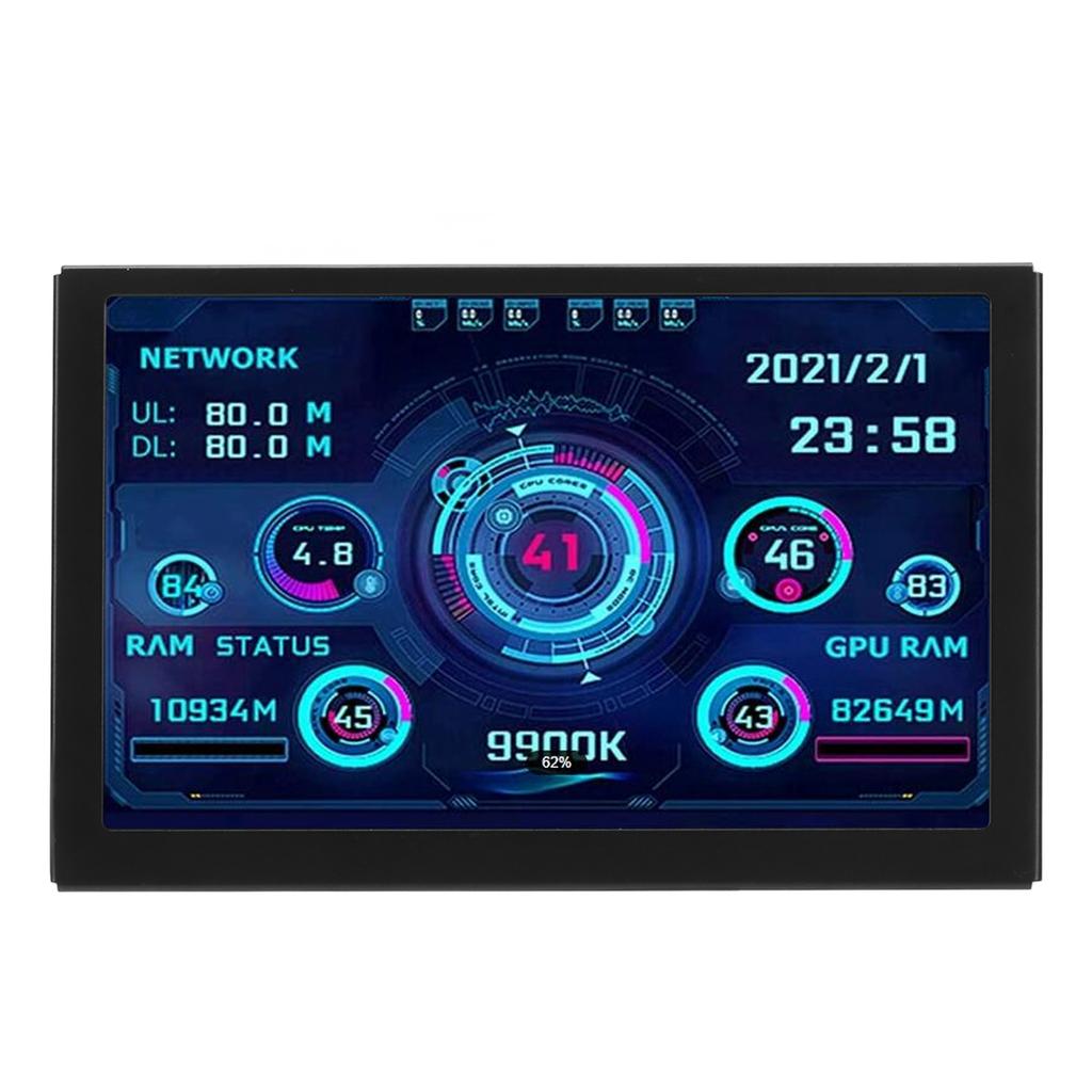 5palcový IPS USB Mini obrazovka Monitor teploty počítače Panel senzorů počítače Dynamický displej Monitor PC CPU RAM