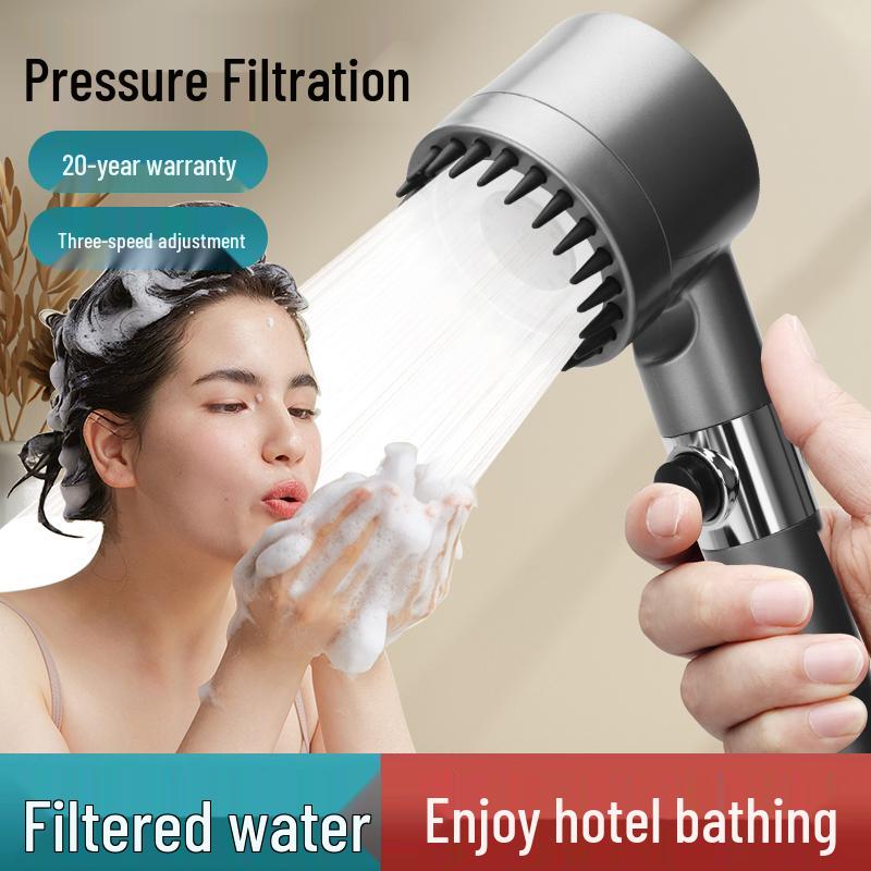 High-Pressure Handheld Shower Head with Filter