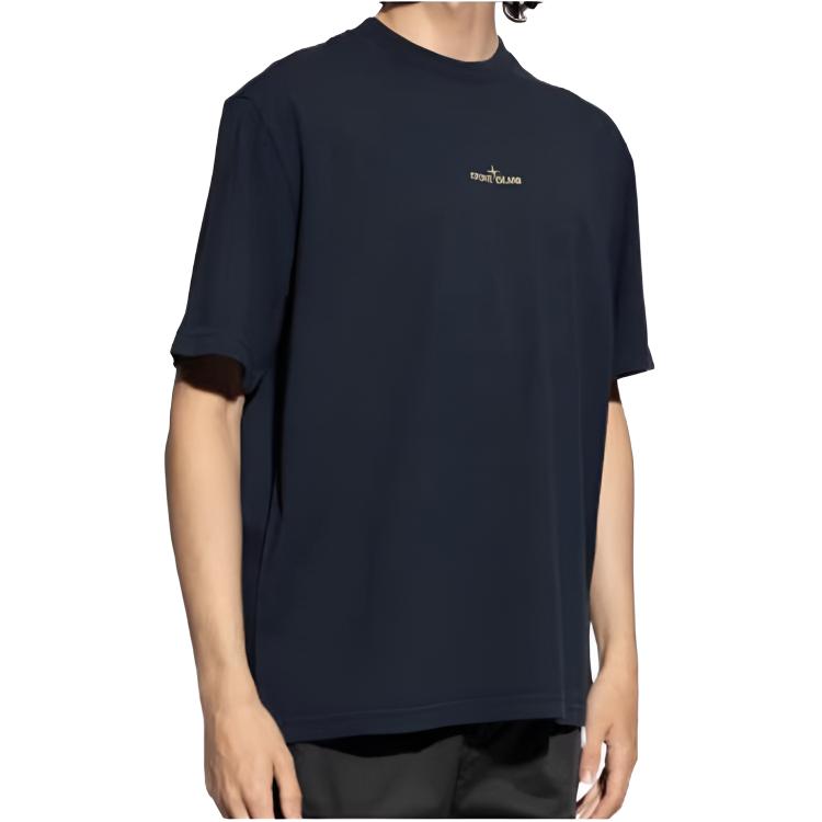 STONE ISLAND Pullover Crew Neck Badge Short Sleeve T-Shirt Men T-Shirts K2S152100037S0197-V0020