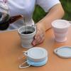 Outdoors Silicone Folding Cup With Hanging Hole Water Cup Travel Portable Washing Cup Fashion Travel Silicone Cup