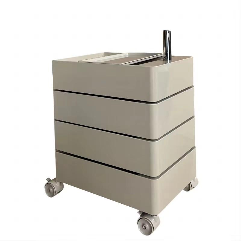 Nordischer rotierender Aufbewahrungsschrank: Verstellbarer Nachttisch & Kosmetik-Organizer