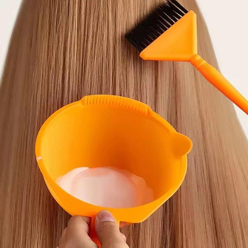 2pcs Professional Hair Dyeing Tool Set Hair Gallery Color Mixing Tint Applicator Pointed Tail Coloring Brush Beauty Styling Kit