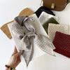French Polka Dot Square Scarf, Head Scarf 70 Imitation Silk Scarf, Women'S Spring And Autumn Summer With Shirt Neck Protection