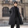 Cappotto di lana a doppio petto da uomo di tendenza 2025 - Capospalla invernale di media lunghezza