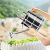 Regadera Práctica de Acero Inoxidable con Cabezal de Rociado Extraíble Dispensador de Agua Versátil para Jardín y Plantas de Interior en Macetas