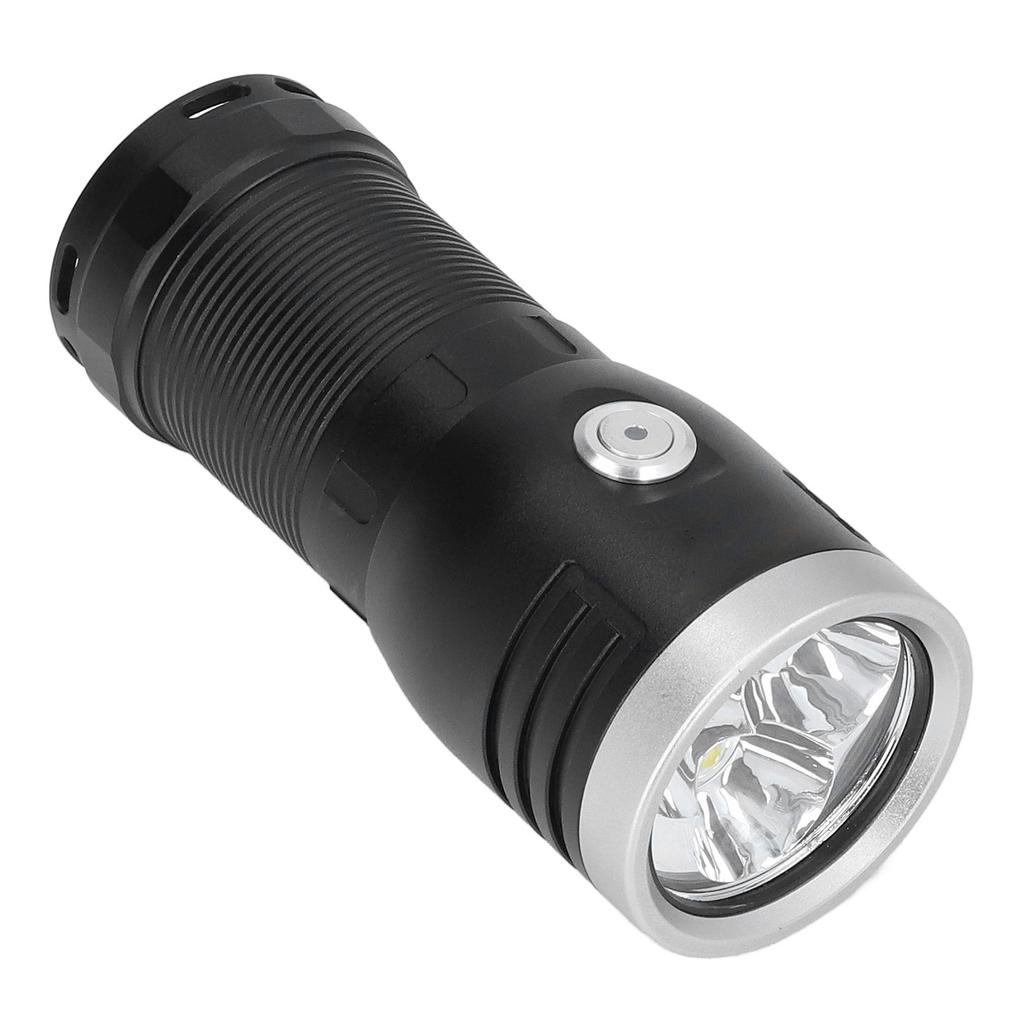 P50 Flashlight 3LED Long Range Flashlight 10000LM Stepless Dimming USB Waterproof Light for Outdoor