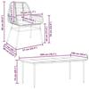 VidaXL Ensemble à manger jardin coussins 7pcs marron rpoly otin verre, ensemble de salle à manger d'extérieur, meuble de 3334462
