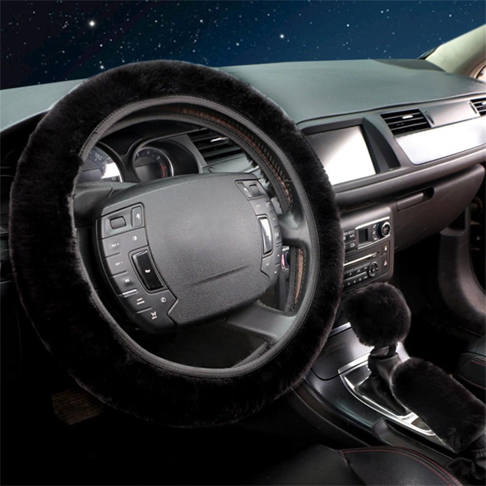 Steering Wheel Cover Car Decor Handbrake Cover Shift Gear Cover