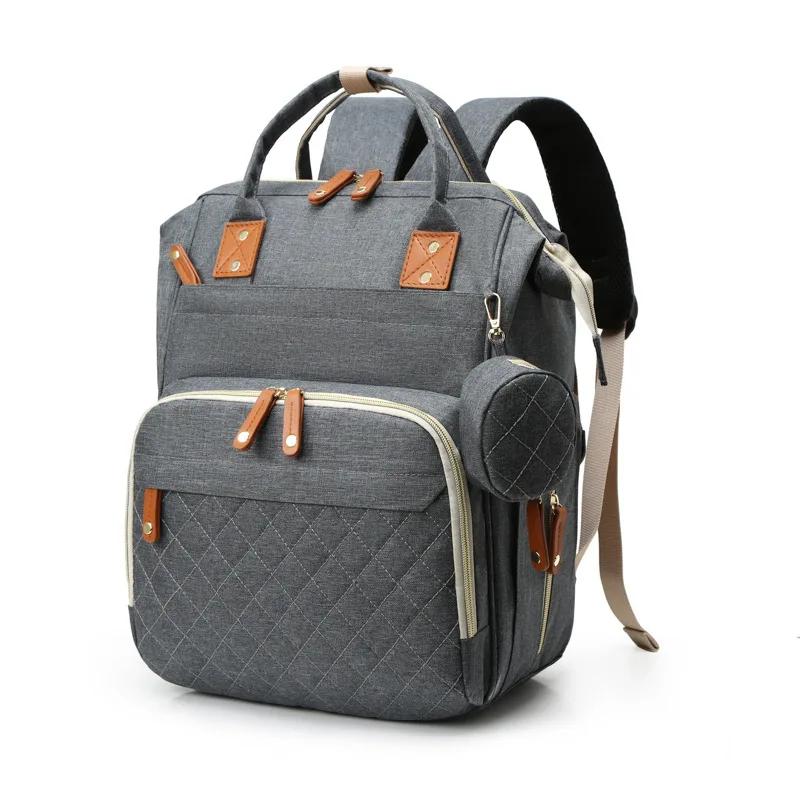 Waterproof Wear-resistant Mom Backpack Multiple Compartments Diaper Bag Large Capacity Lightweight Mother Baby Bag Outdoor Bag