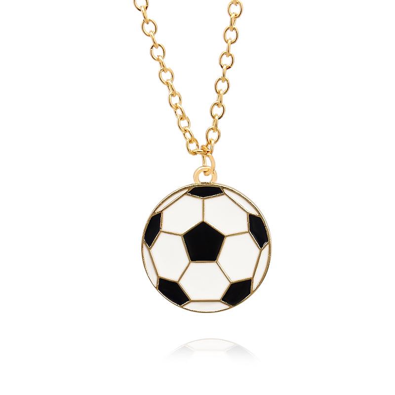 Colar Pingente de Bola Esportiva Desenho Animado - Acessório de Futebol, Basquete, Rugby