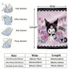 Gothic Sweet Kuromi Flannel Blanket Soft Warm Fluffy Throw Purple Strip Cute Sofa Bed Cover Office Nap Shawl Lightweight Blanket