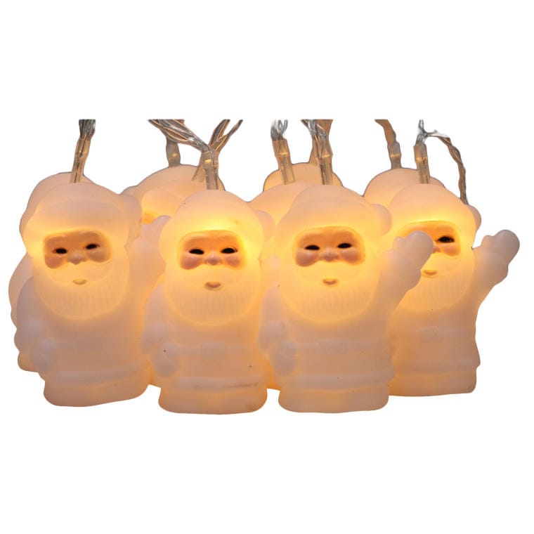 Christmas tree lights 10 LED Santa Clauses on a string